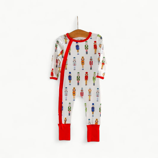 Nutty or Nice organic cotton zip-up pajama set in soft ribbed fabric by Nola Tawk