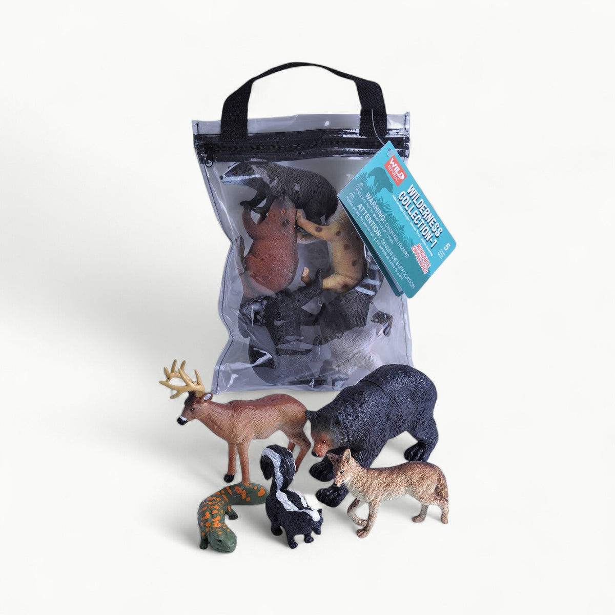 Wild Republic Polybag-Zip Wilderness II 11 inch collection of wilderness-themed play figures