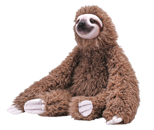 15-inch Wild Republic Artist Sloth stuffed animal with realistic design and soft plush fur