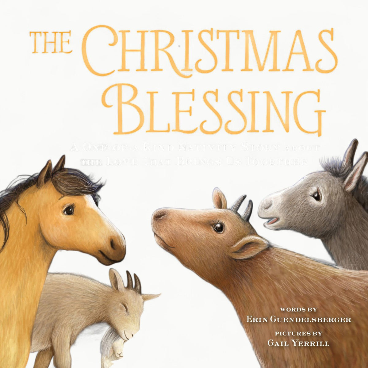 Christmas Blessing hardcover picture book cover featuring nativity illustration