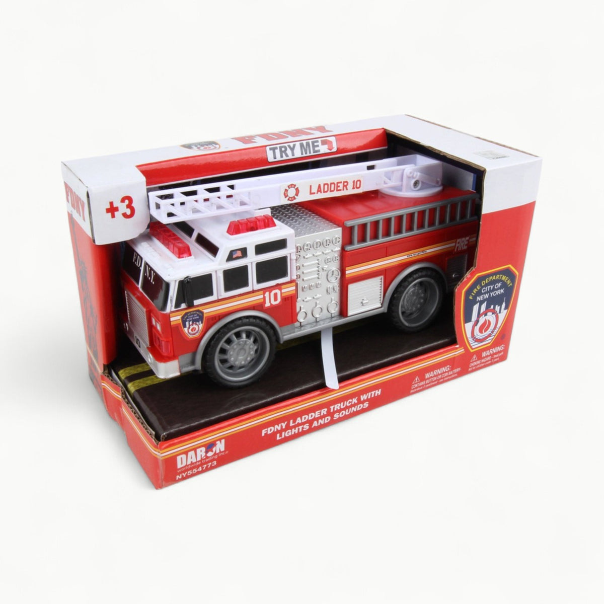 FDNY Fire Truck by Daron Toys with lights and sound; approximately 7 inches long