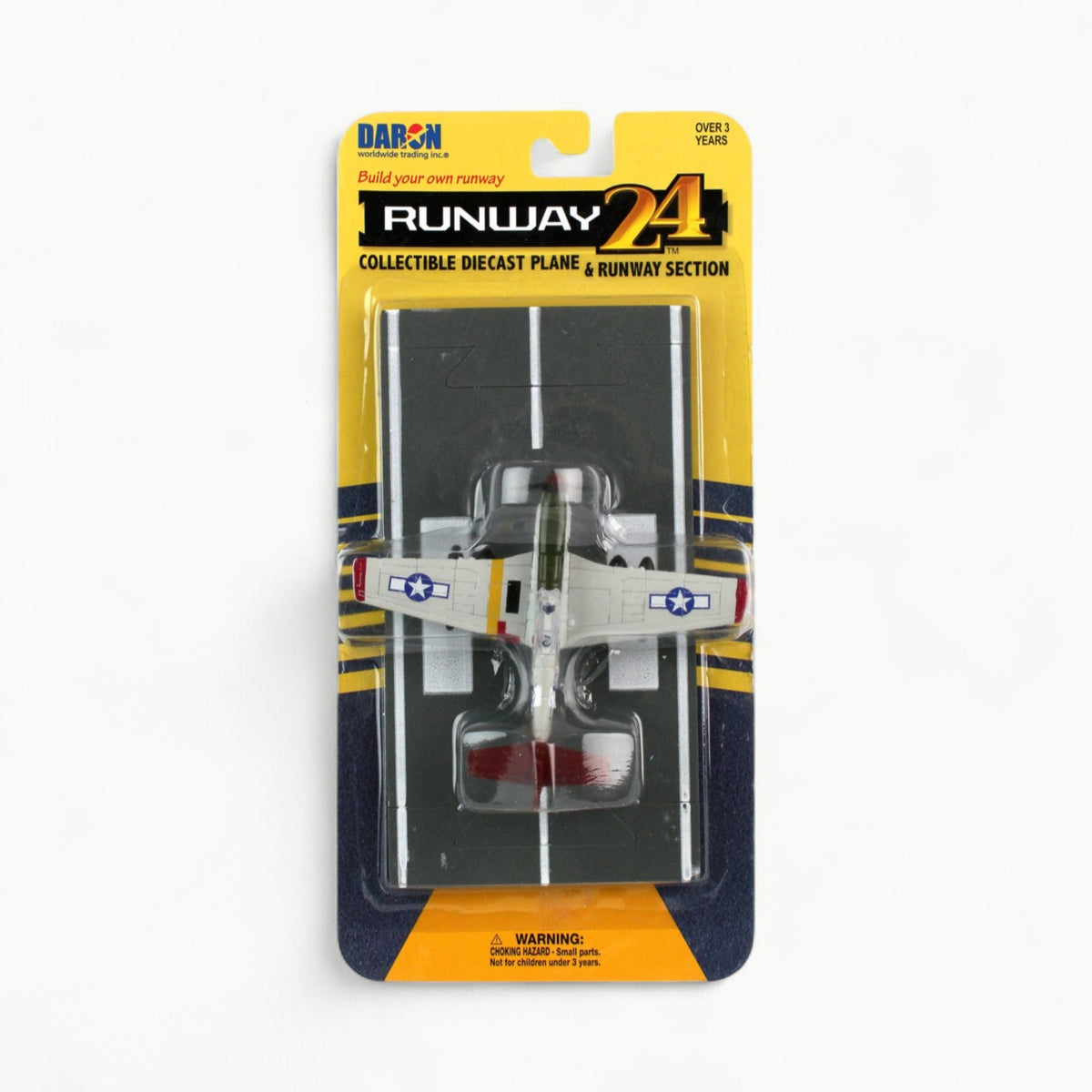 Daron die-cast metal Tuskegee Airmen model airplane with foam runway