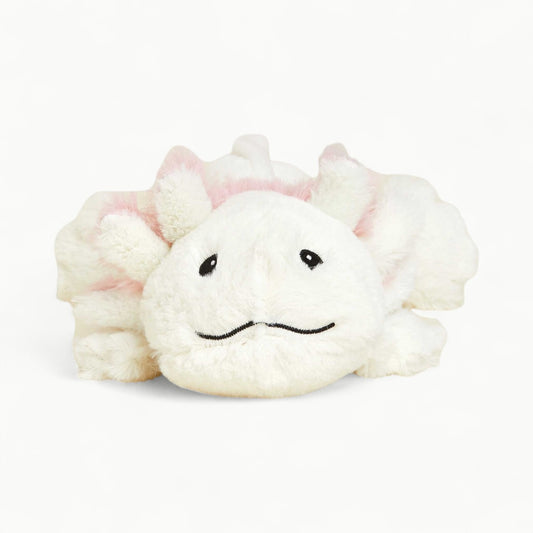 Axolotl Warmies Junior plush toy, microwavable with French lavender scent