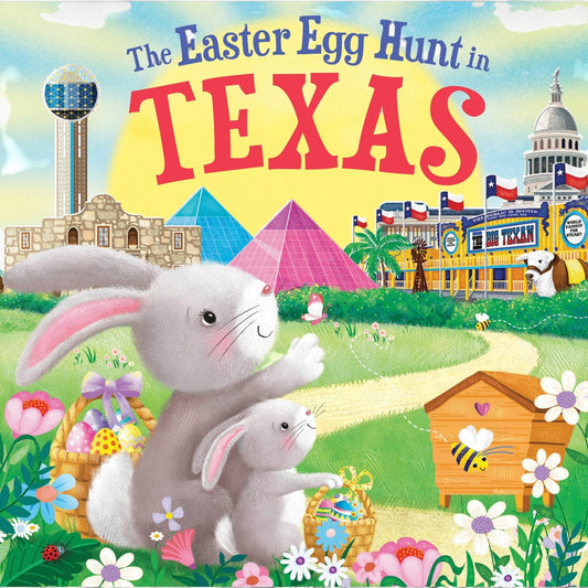 The Easter Egg Hunt in Texas by Sourcebooks—a cheerful Easter picture book with illustrations of Little Bunny searching for e