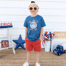 Load image into Gallery viewer, Sweet Wink - Red, White, and Cool Patriotic Smiley Short Sleeve T-Shirt
