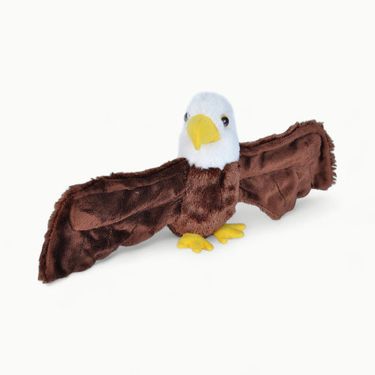 Wild Republic Huggers Bald Eagle 8-inch plush stuffed animal with white head and brown body
