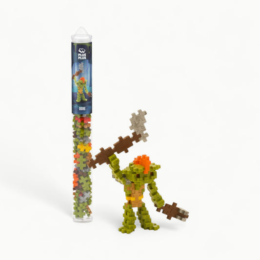Plus-Plus Ogre Tube activity toy set with 70 colorful pieces and reusable travel tube.