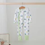 Nola Tawk organic cotton zip-up pajama in soft 1×1 rib fabric with encased elastic waist