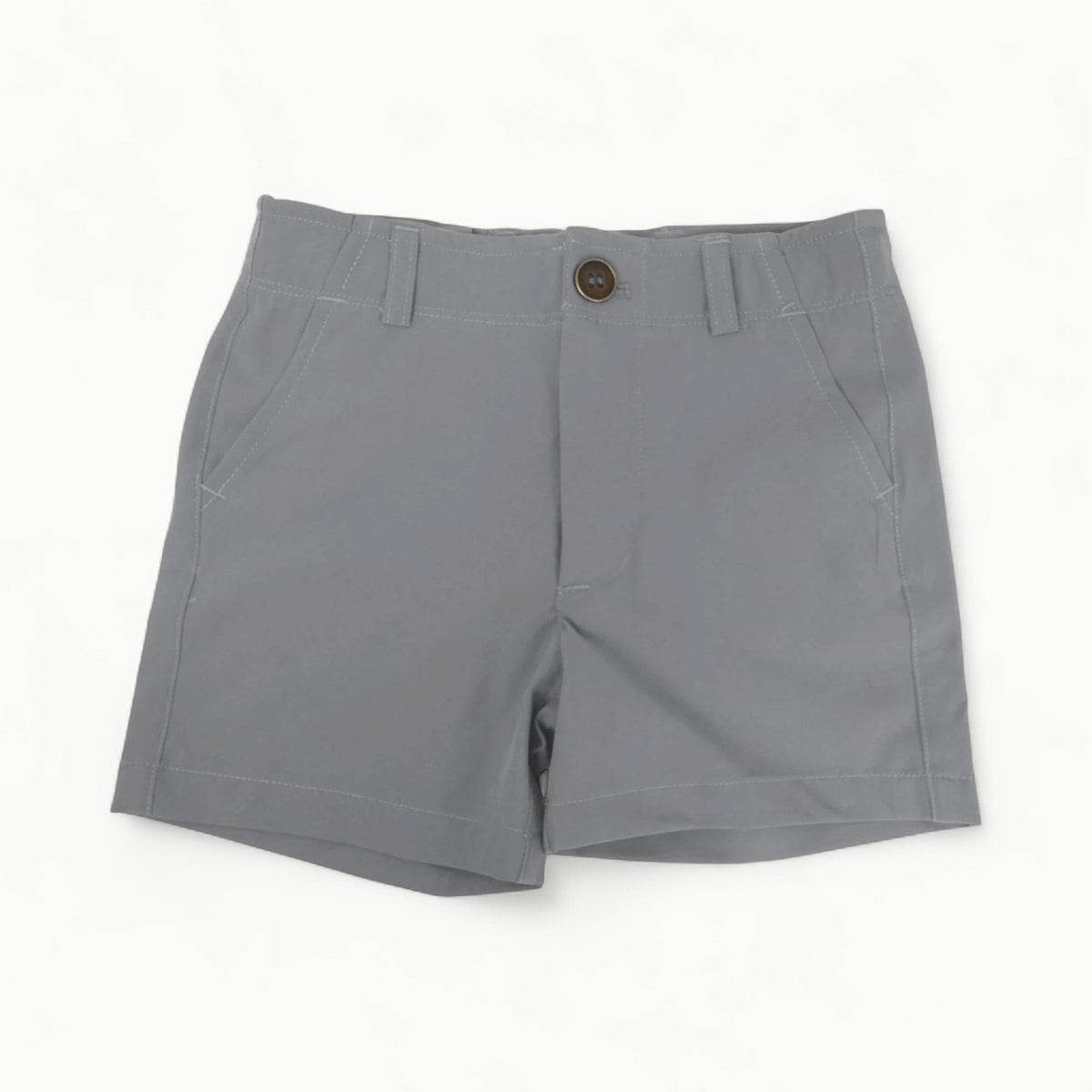 Grey lightweight performance golf shorts with stretch by Bald Head Blues