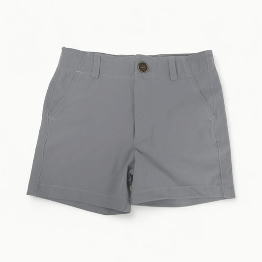 Grey lightweight performance golf shorts with stretch by Bald Head Blues