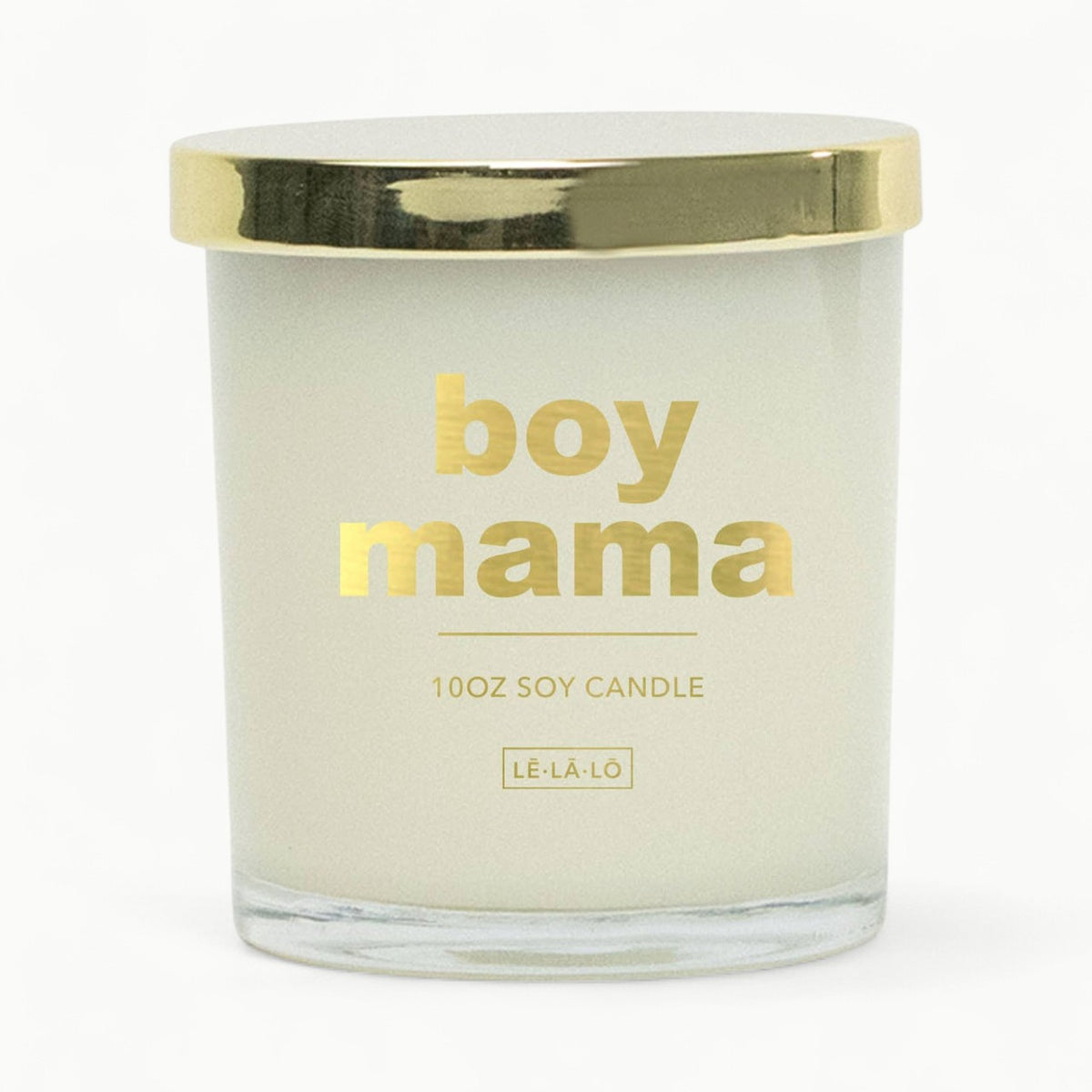 Glass Gold Lidded Candle in cedarwood patchouli fragrance by LĒ·LĀ·LŌ