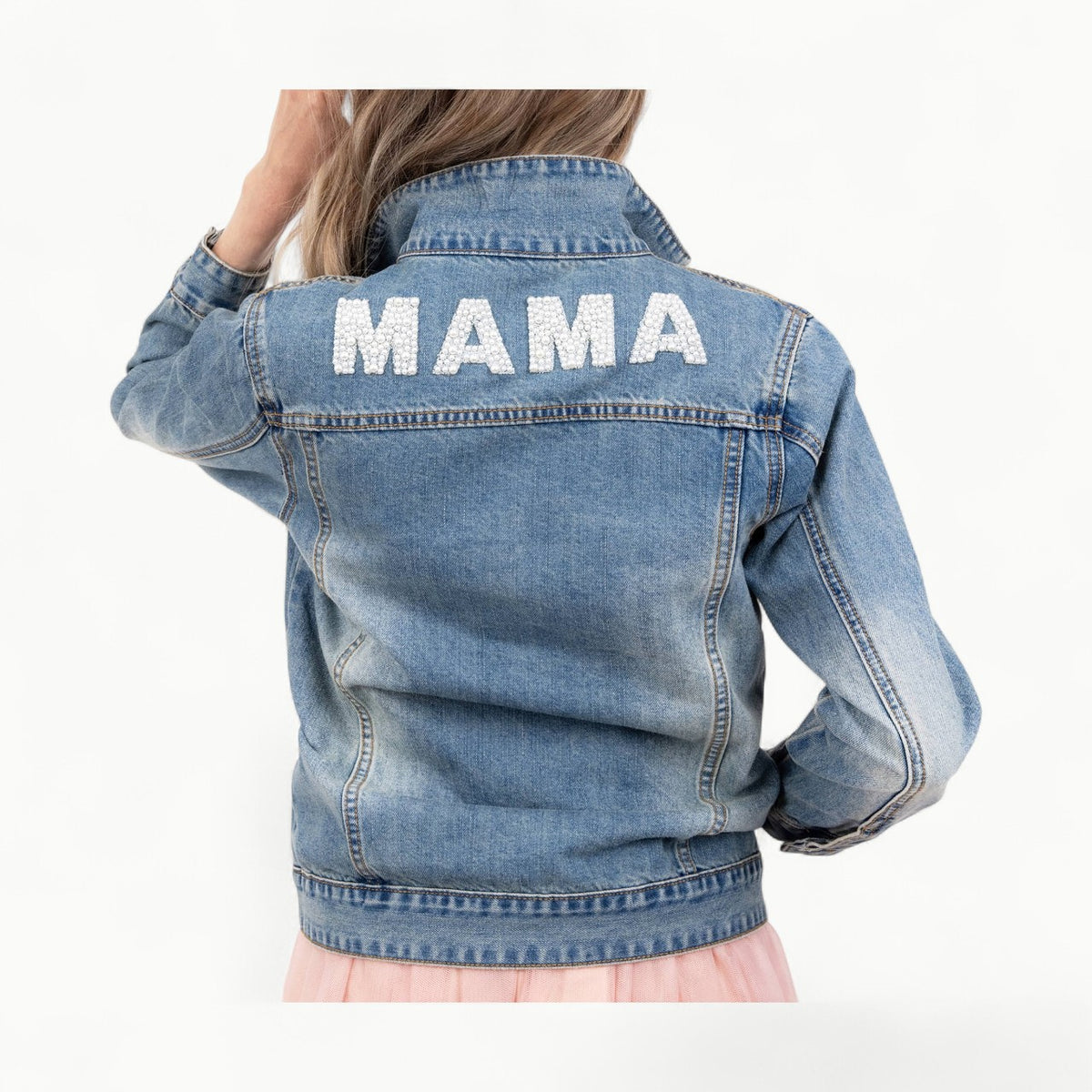 Denim Beaded  Jacket - Mama: 1X