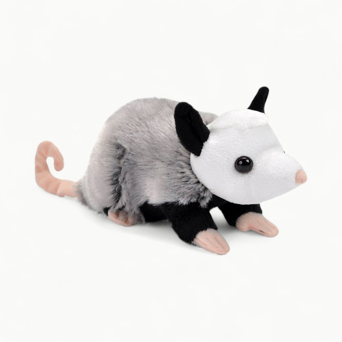 Pocketkins Eco Opossum plush toy by Wild Republic, five inches