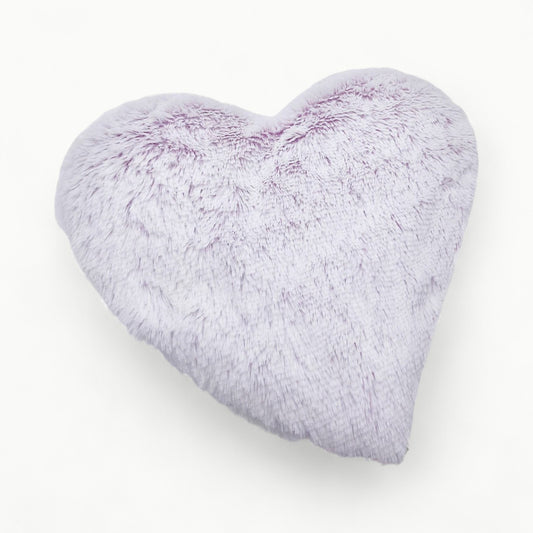 Marshmallow lavender Warmies Heart Heat Pad, 11x11 inches, microwavable comfort pad scented with French lavender