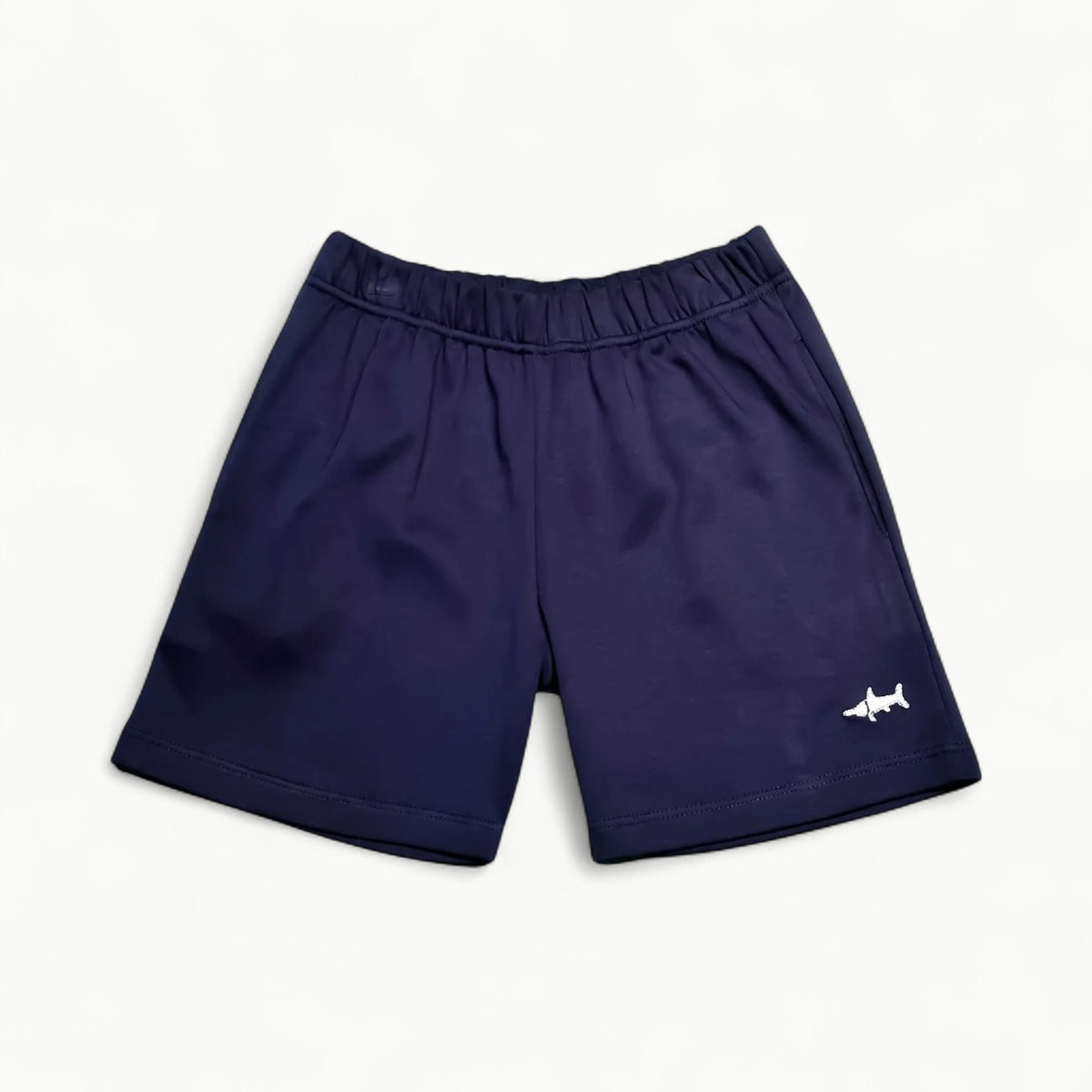 Salty Shorties navy shorts with elastic waist by Saltwater Boys