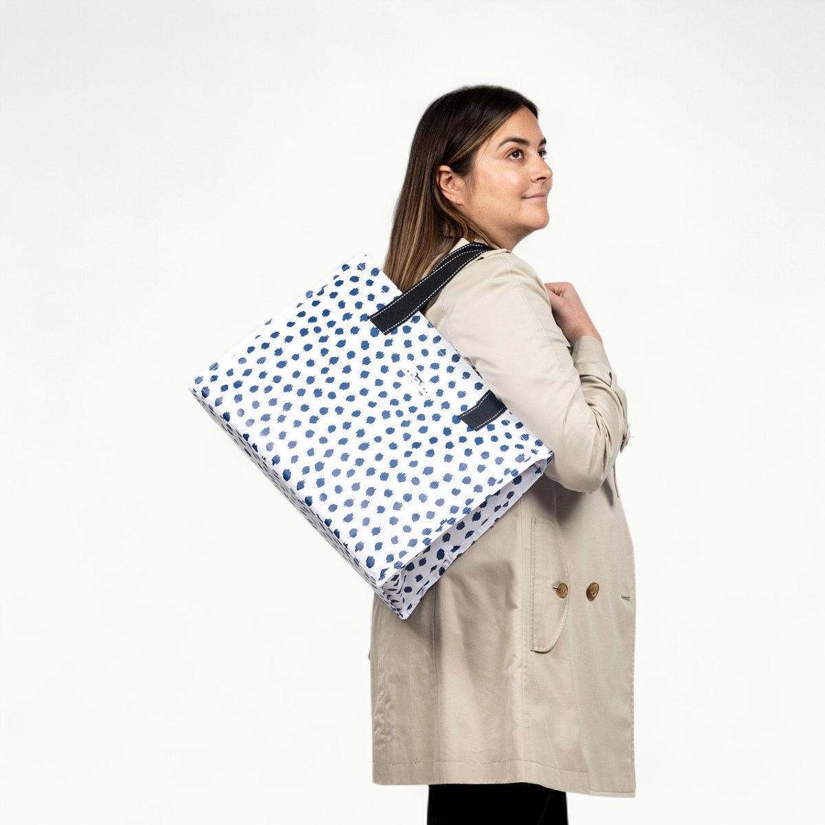 Scout Pitter Splatter diaper bag in Nice Ice Baby colorway with gentle all-over pattern