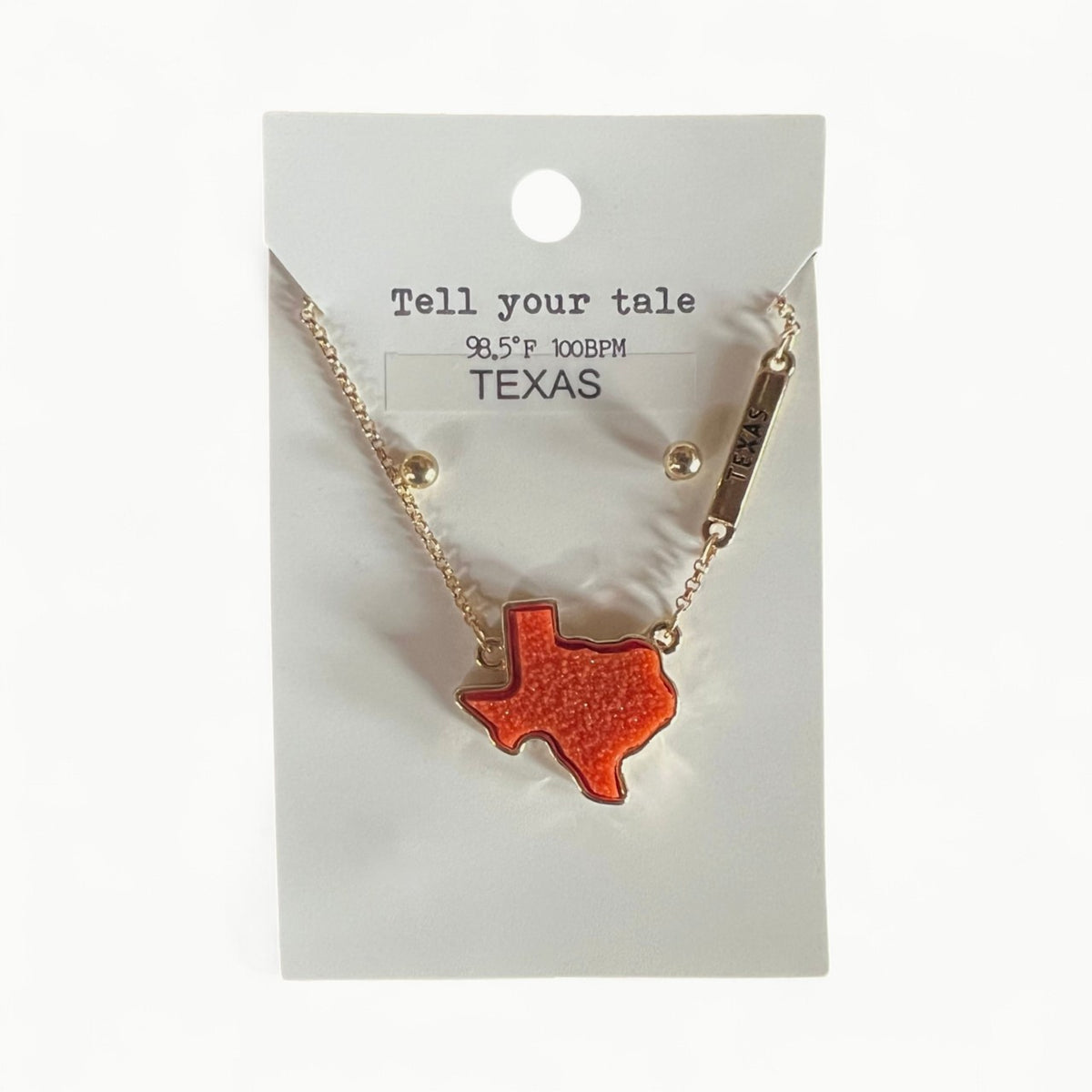 Tell Your Tale Texas - Necklace and Earring Set - Orange