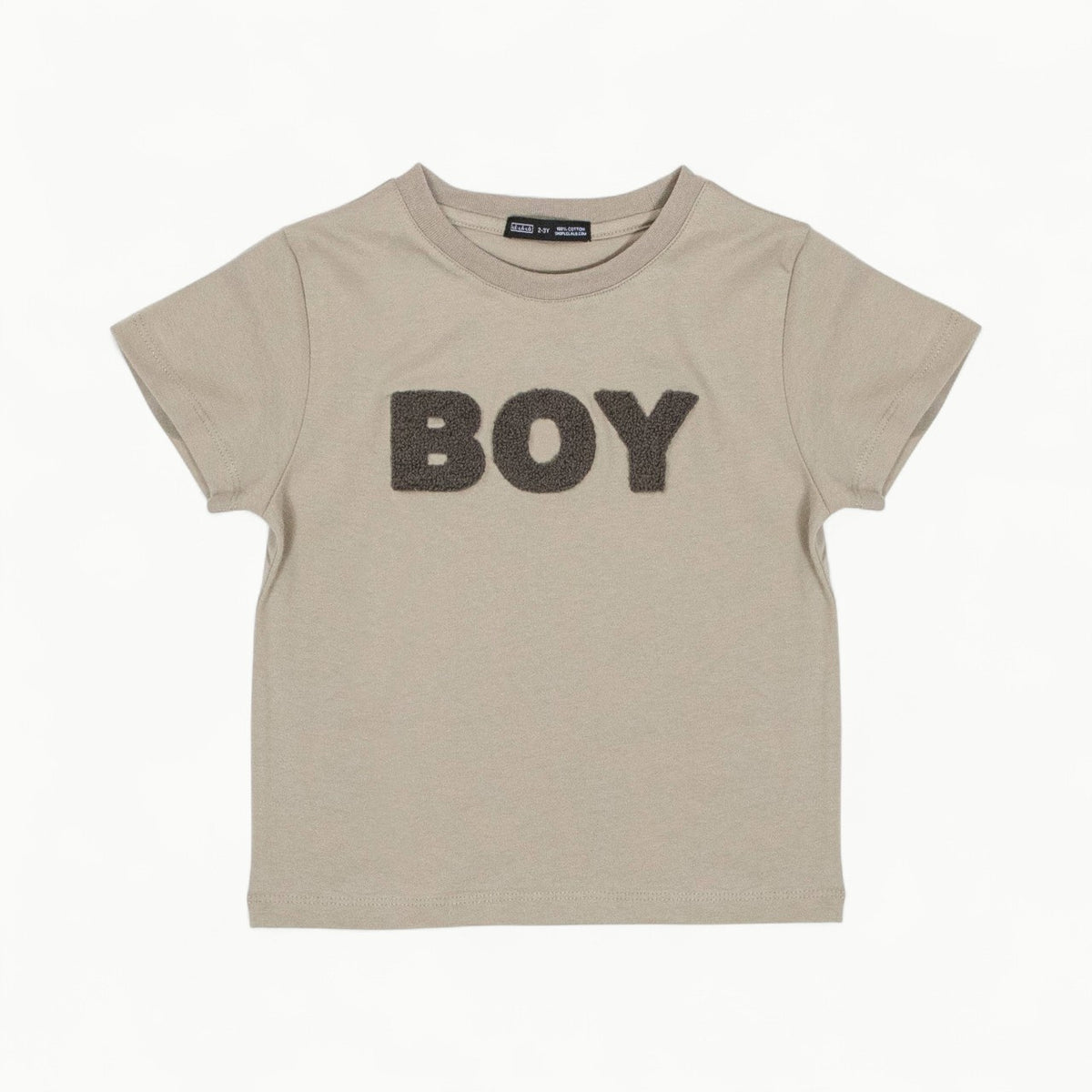 Pullover cotton t-shirt with embroidered chenille appliqué detail, LĒ·LĀ·LŌ