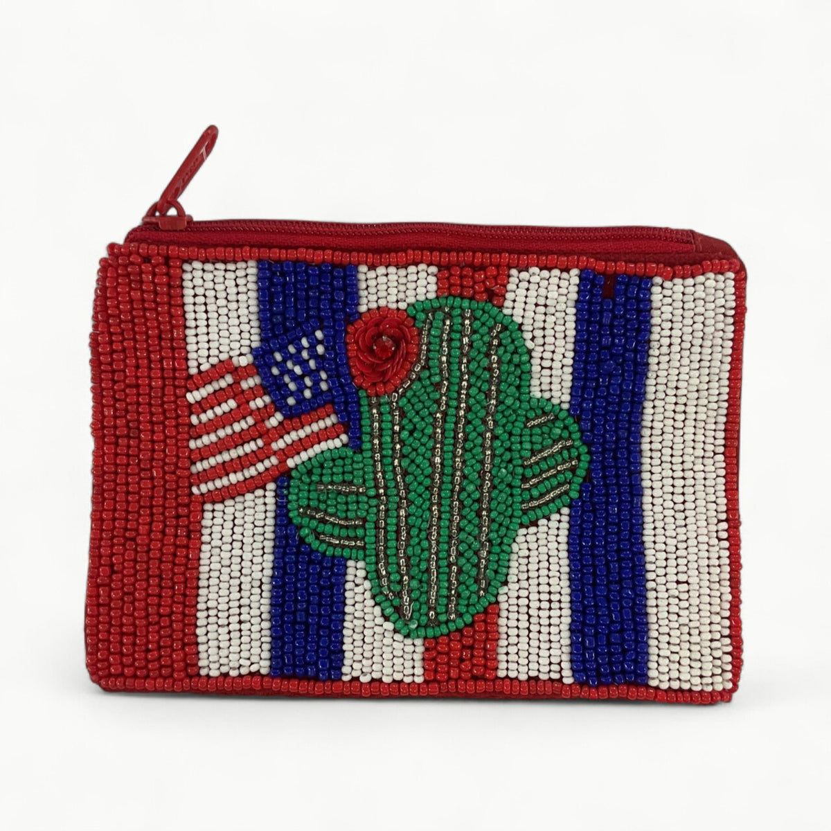 Beaded Purse-4th of July Cactus