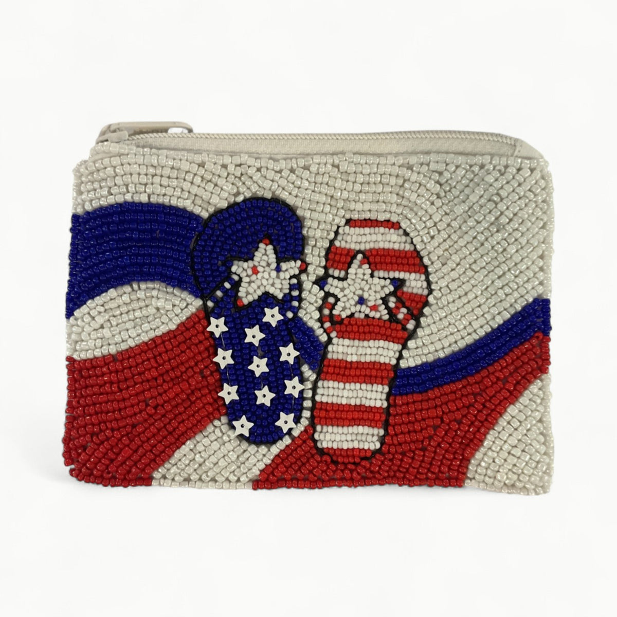 Beaded Purse-4th of July Flip Flops