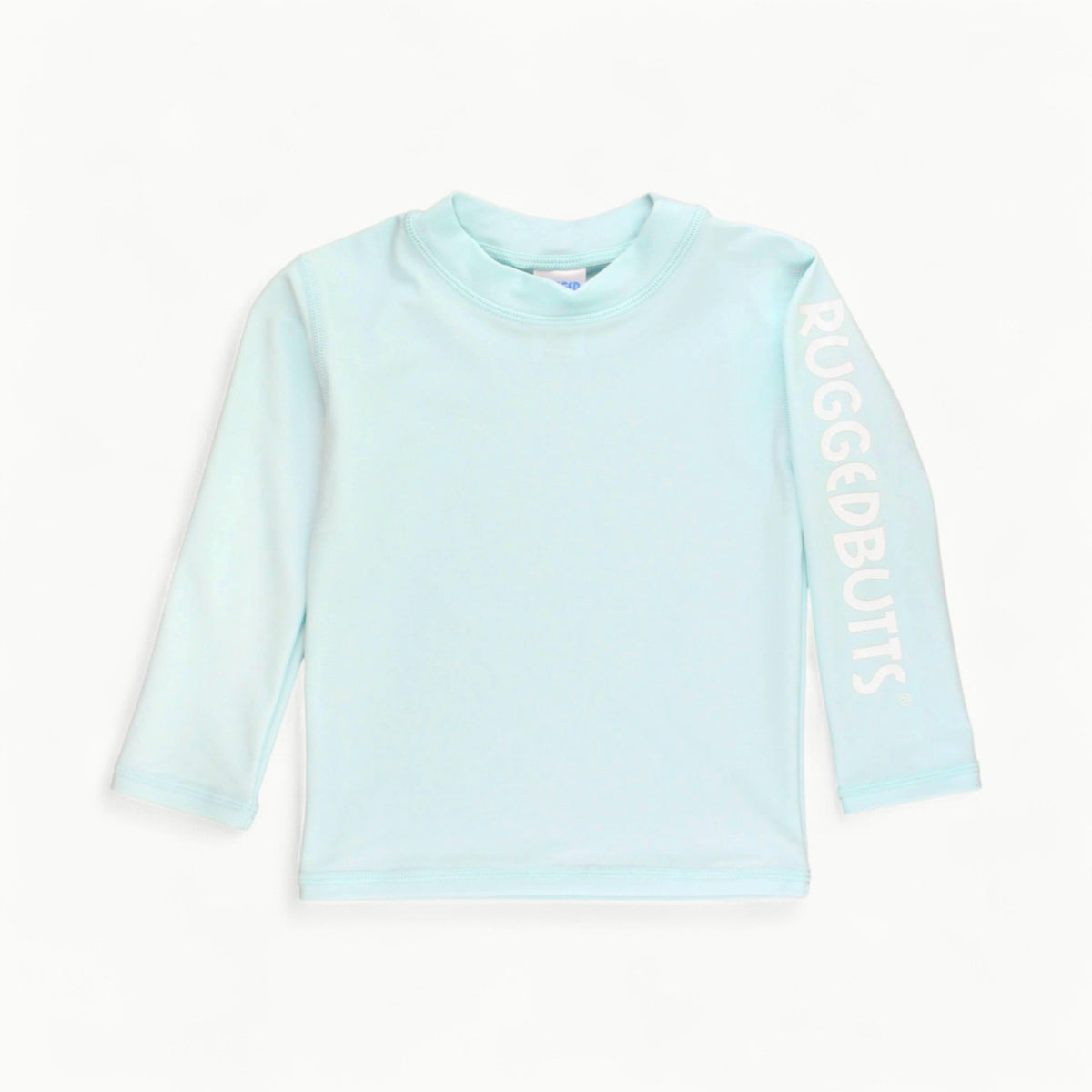 RuggedButts boys long sleeve rash guard in blue with UPF 50+ sun protective fabric