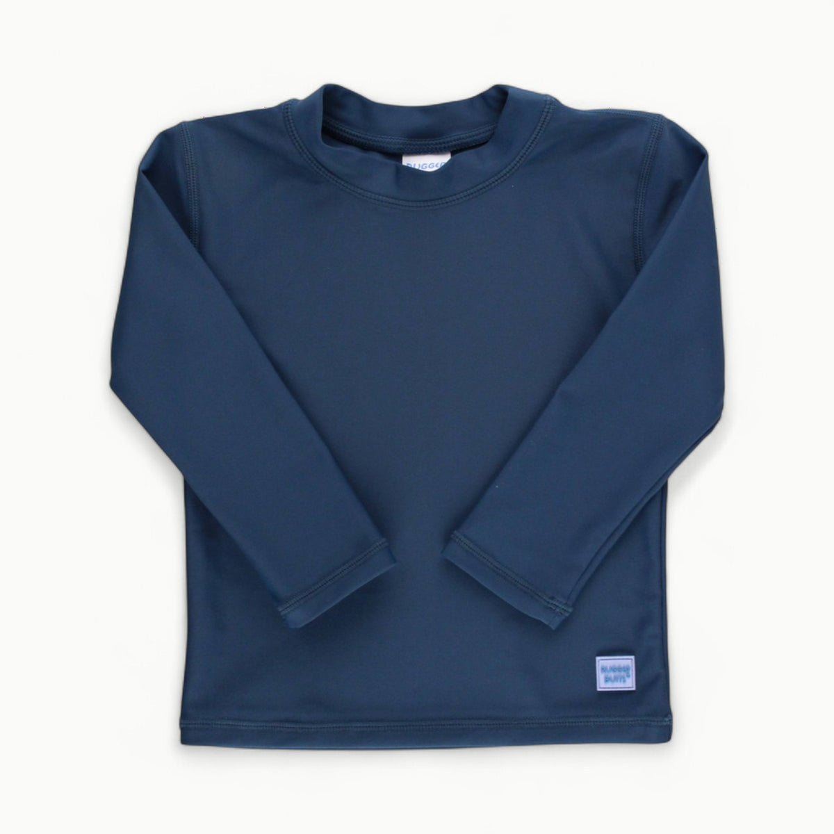 RuggedButts boys navy long sleeve rash guard with UPF 50+ sun protection