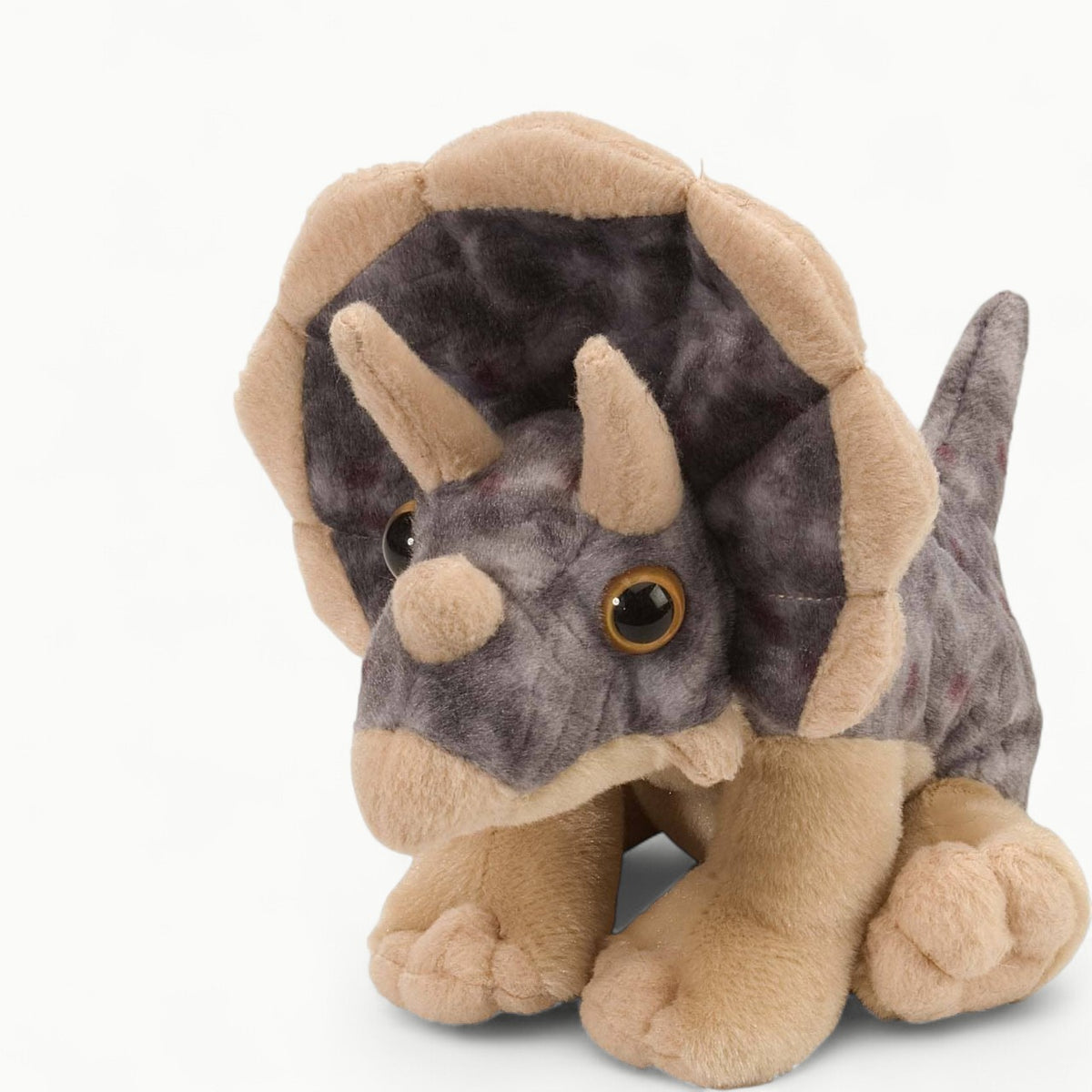 Wild Republic Cuddlekins Mini Triceratops stuffed animal, 8 inches, soft plush with horned profile