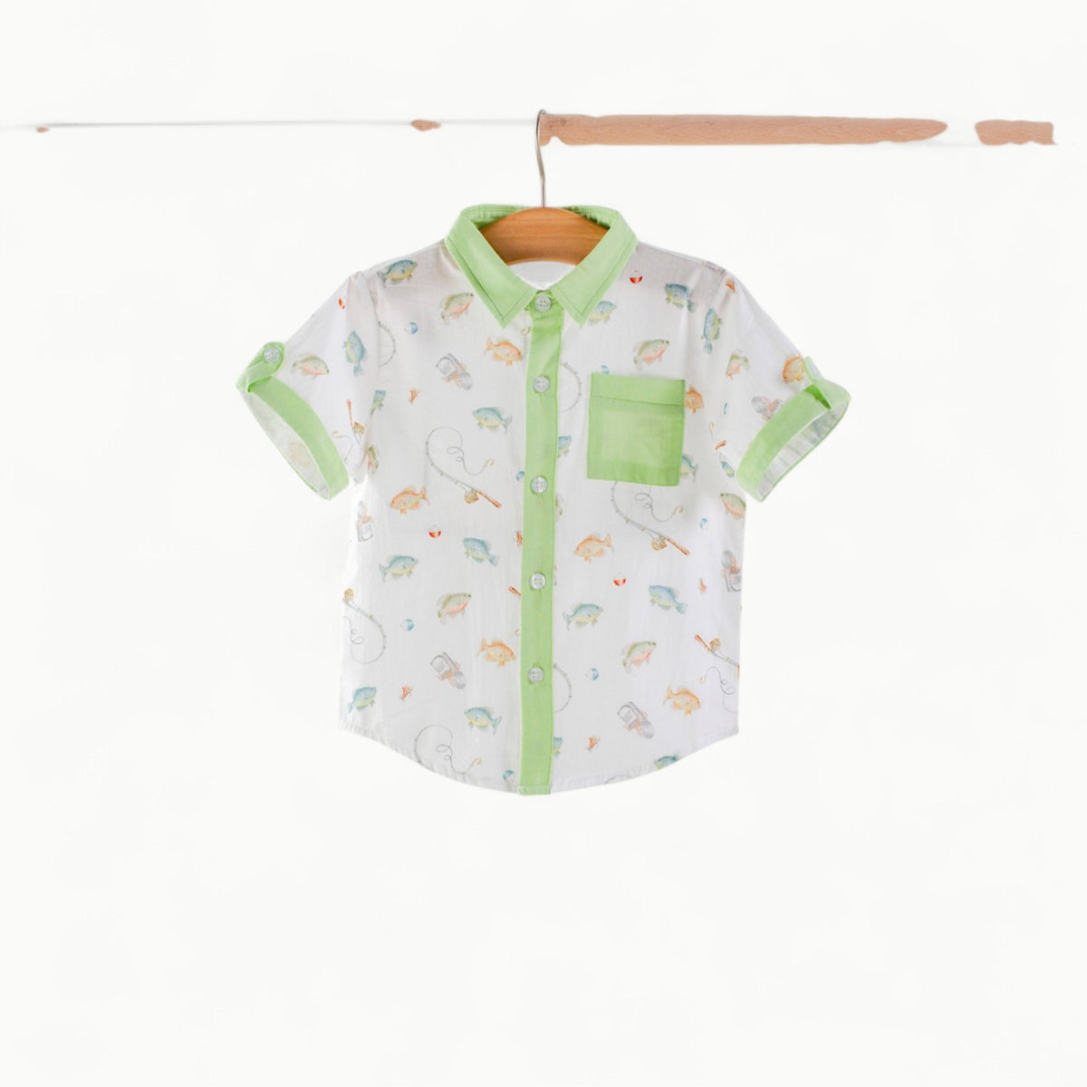 Catch You Later Casual Button Down Shirt in woven cotton by Nola Tawk