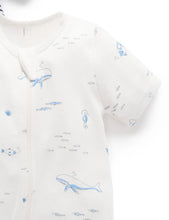 Load image into Gallery viewer, PureBaby, 2 Pack Short Zip Growsuit-Nautical
