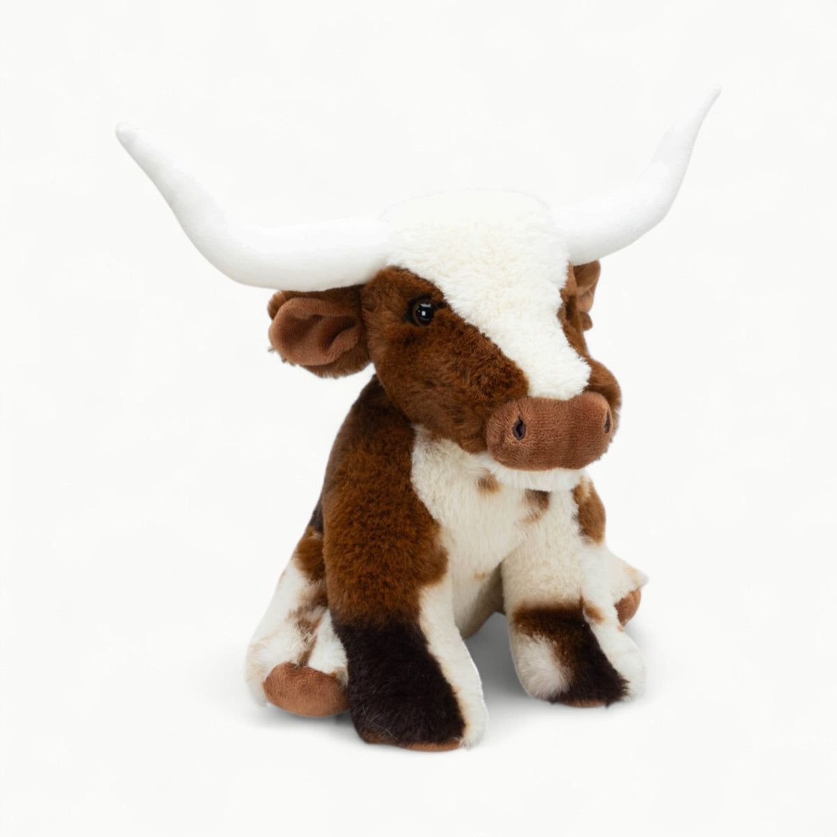 Texas Longhorn Highland Cream soft toy by Jomanda, 30cm plush with brushable hair