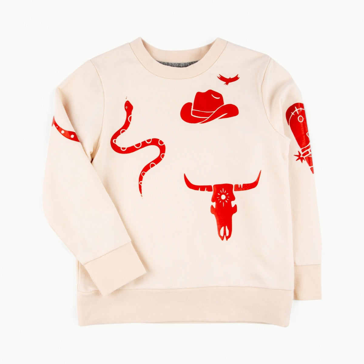 Corey Pullover sweatshirt in Wild Horses colorway by Miki Miette