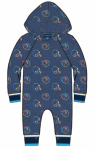 Andy & Evan, Football Hooded Romper-Navy