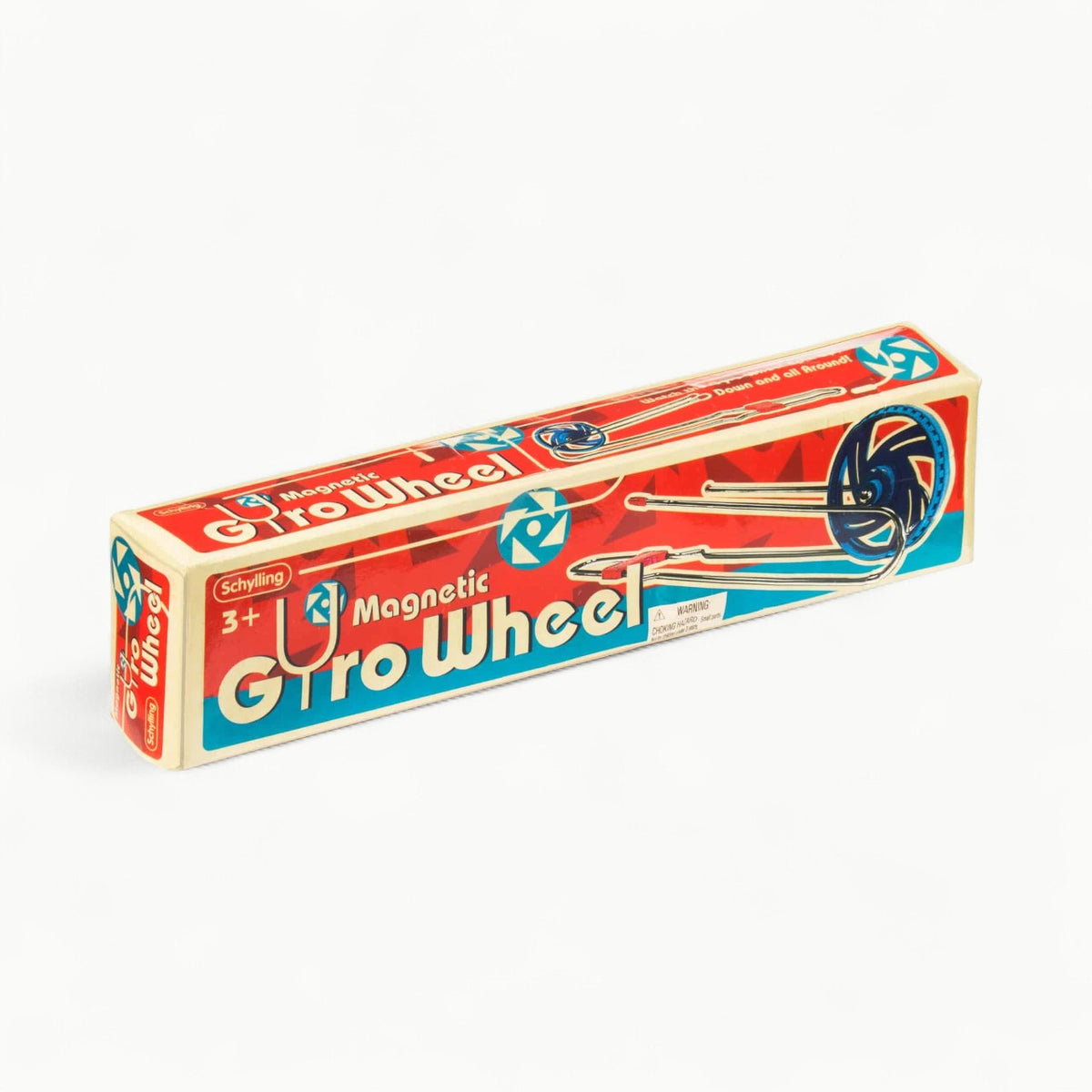 Magnetic Gyro Wheel by Schylling, blue spinning wheel on wire track