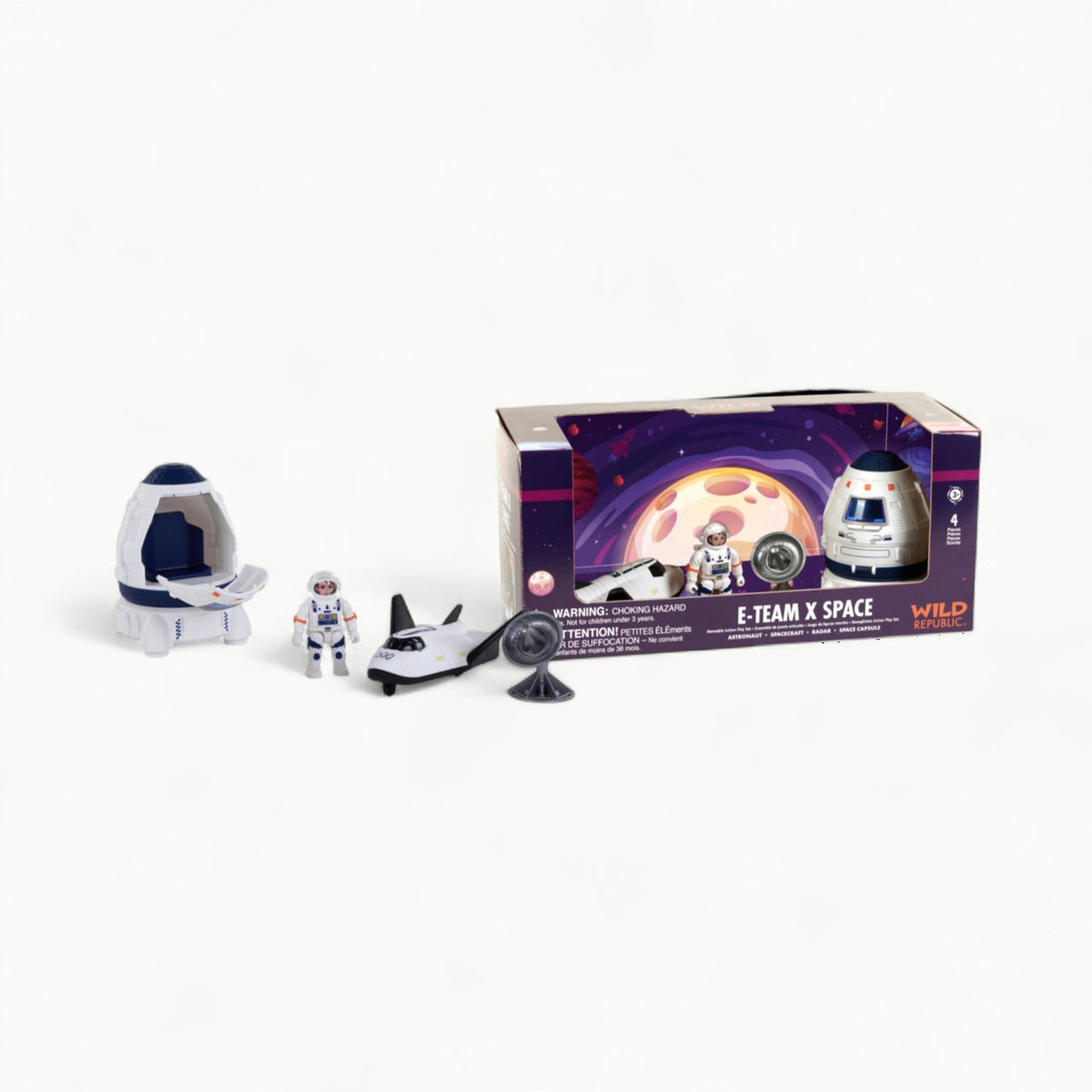 Wild Republic E-Team Space Toy, 6-inch collectible figure for space-themed imaginative play