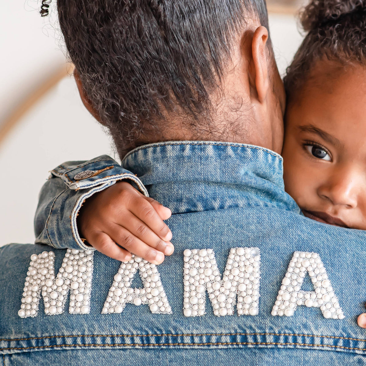 Denim Beaded  Jacket - Mama: 1X