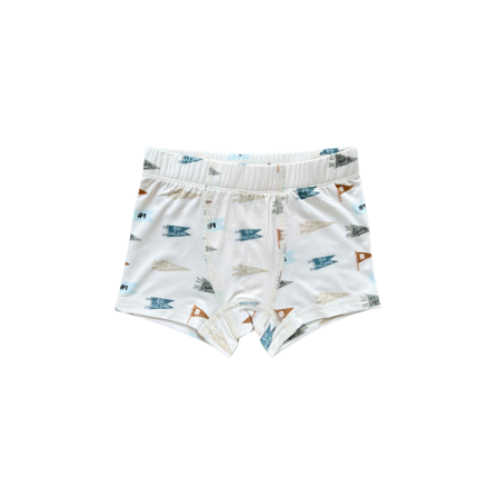 Boy's Boxer-Retro Banner by Baby Sprouts, vintage-inspired decorative banner in retro style