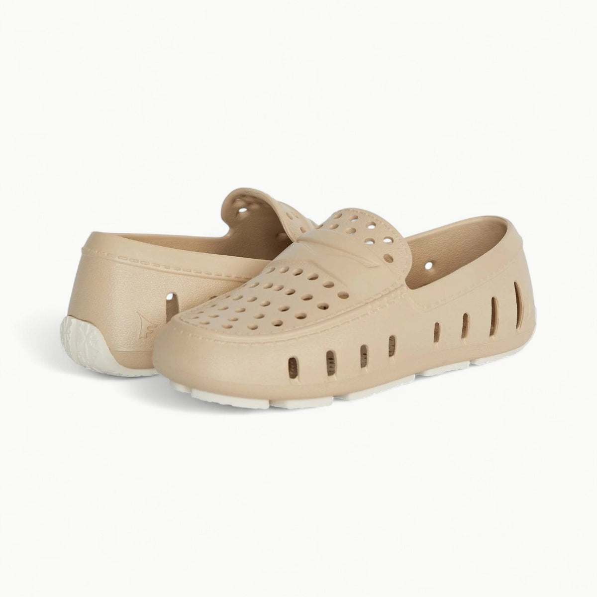 LV Prodigy Driver in Warm Sand by Floafers—perforated sustainable foam shoe with durable rubber sole