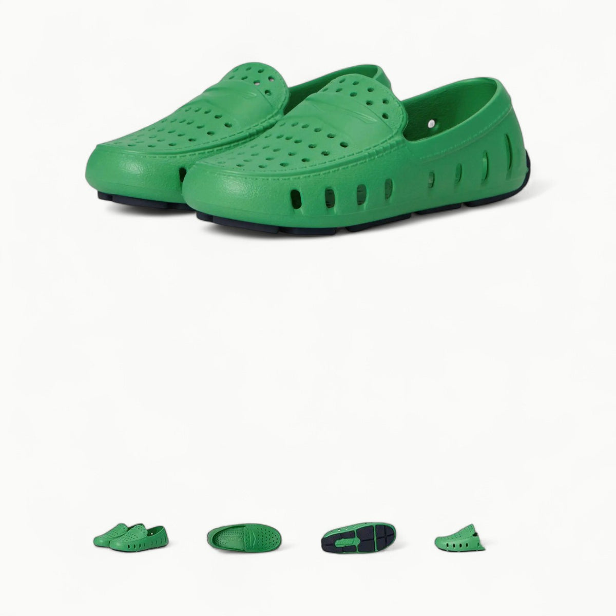 Floafers Prodigy Driver green grass slip-on loafer with ventilated synthetic upper and thermoplastic rubber sole
