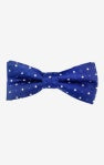White silk bow tie with blue dots by Appaman, refined formal accessory