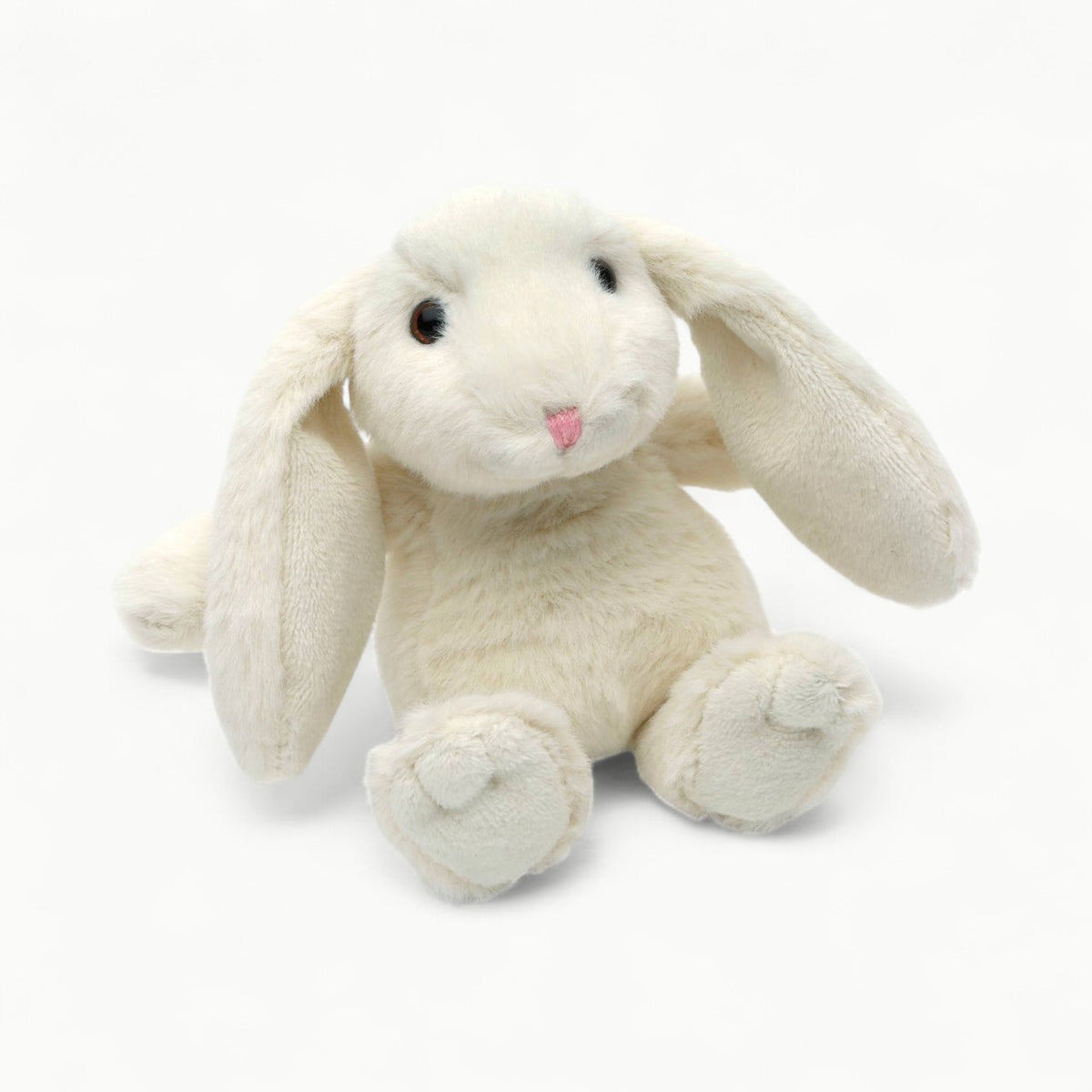Cream Mini Bunny Soft Toy by Jomanda, 14cm, with brushable plush finish