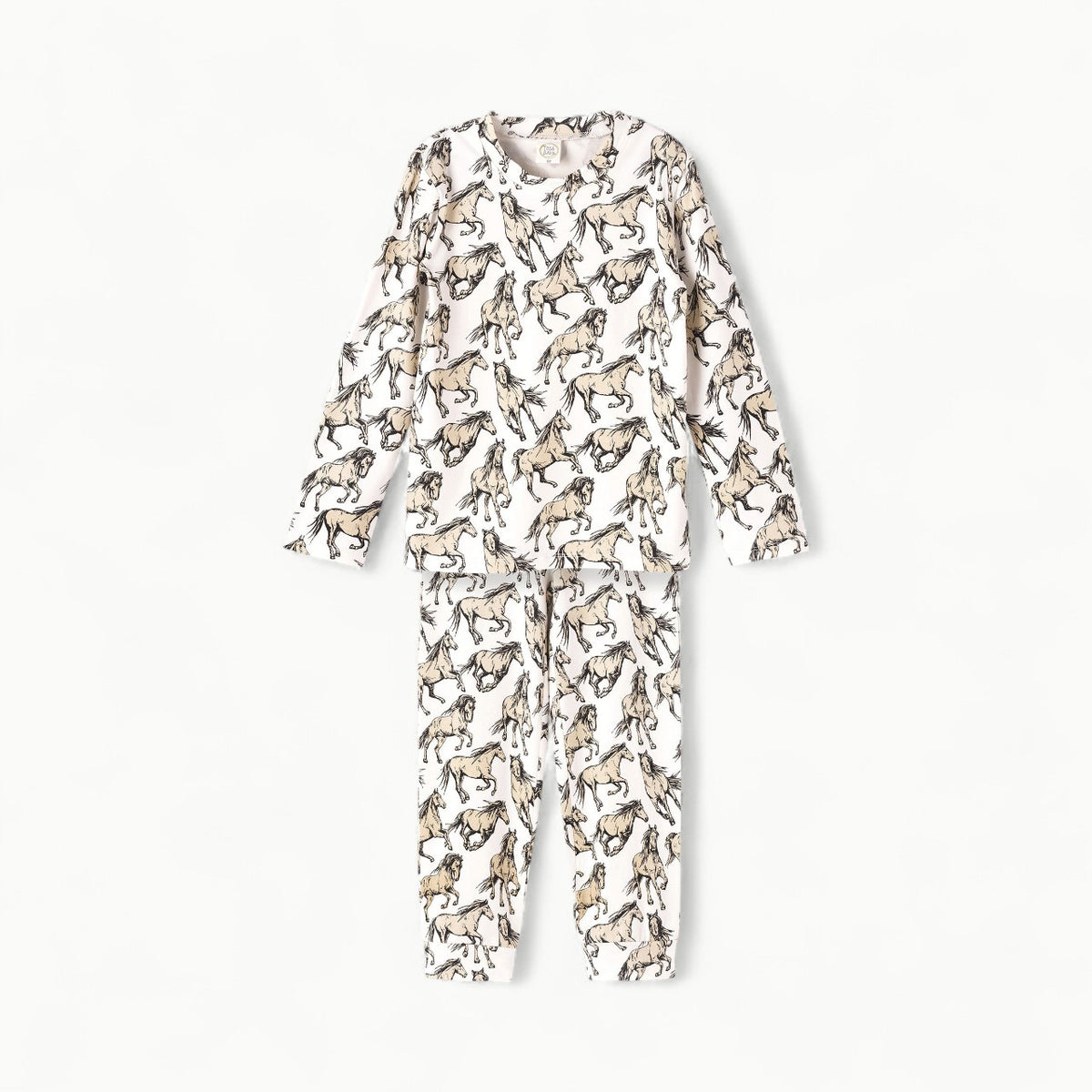 LV Wild Horses Pajama Set by Tesa Babe featuring majestic stallions print on soft fabric