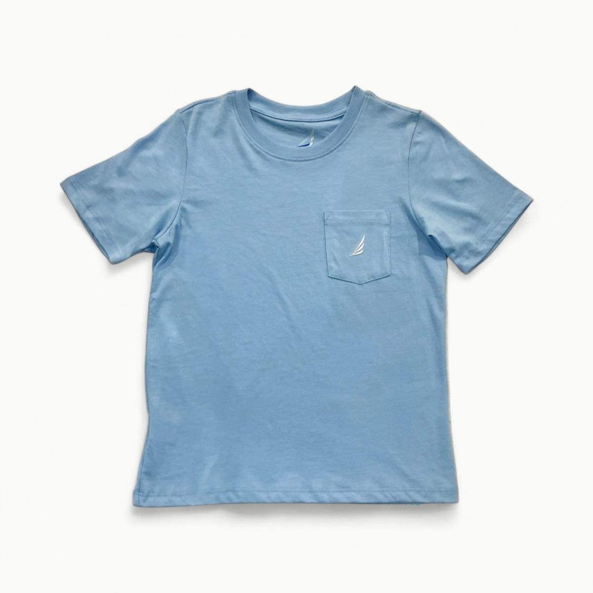 Asher Solid Pima Cotton Pocket Tee - Ocean Blue