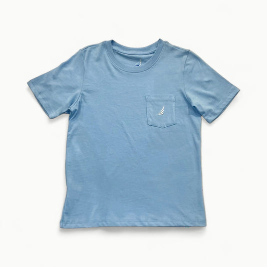 Asher Solid Pima Cotton Pocket Tee - Ocean Blue