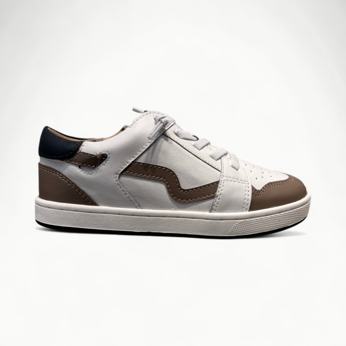 Old Soles Field Runner children's shoes in Snow, Taupe, and Navy colorways