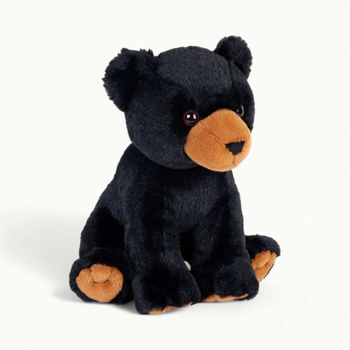 Earthkins Mini Black Bear stuffed animal, 8 inches, bead-free plush by Wild Republic