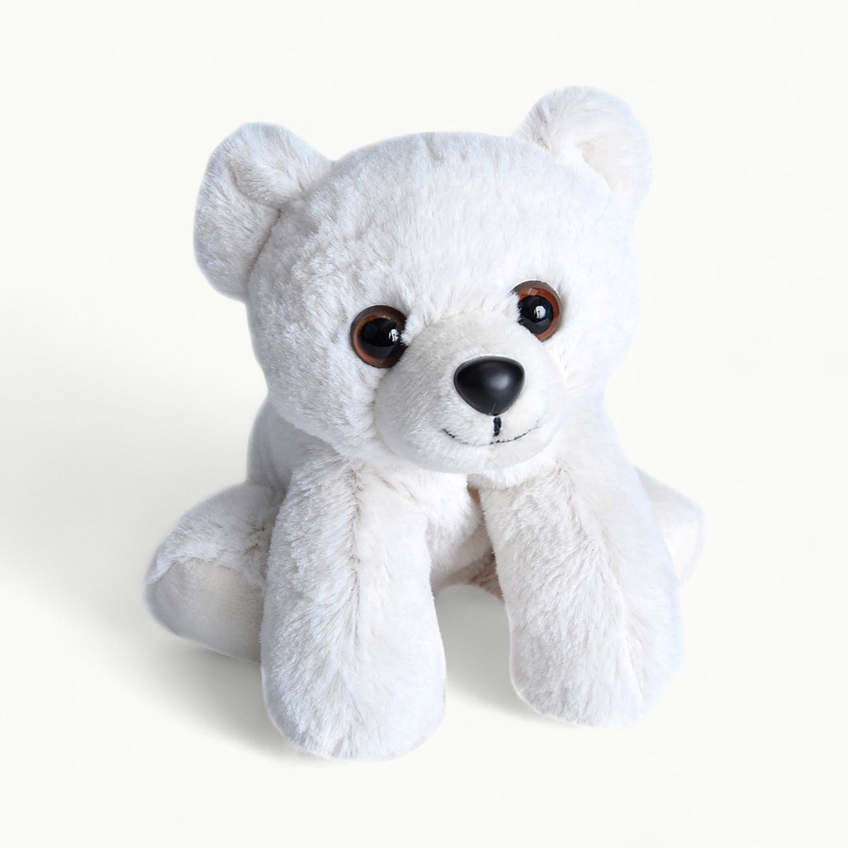 Hug'Ems-Mini Polar Bear stuffed animal, 7 inches, soft white plush by Wild Republic