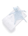Pale Blue Tree Bunny Rug & Snookie Pack by Purebaby, 100% organic cotton, 110x100cm