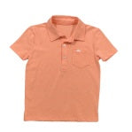 Marco Polo coral polo by Saltwater Boys, performance blend cotton with embroidered marlin pocket detail