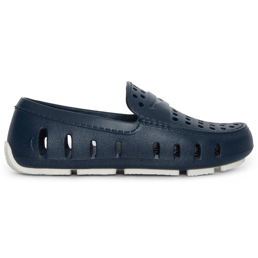 Navy Peony and Bright White Floafers LV Prodigy Driver with perforated design and supportive footbed