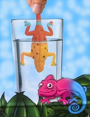 Soft thermal color-changing lizard toy by Curious Minds in multiple colors